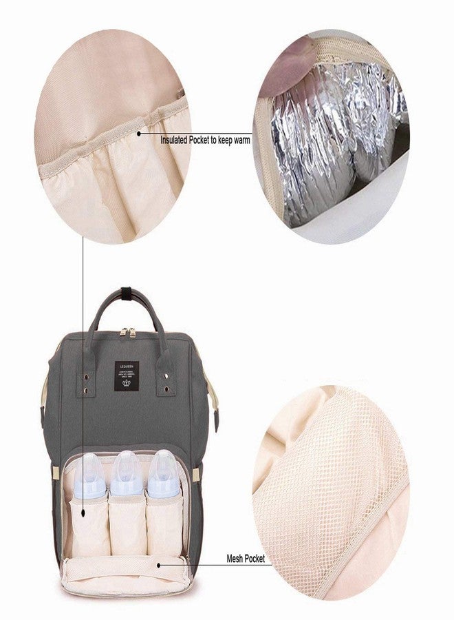 Styleys Baby Backpack Handbag, Mummy Bags, Diaper Bag for Mothers for Travel Nappy Tote Backpack (S11035A, Grey) - Image 3