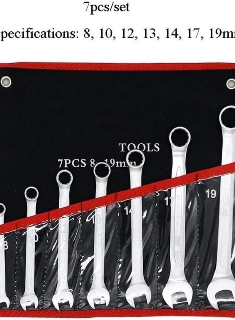 GGOOT Hardware Tool Car Repair Set Wrenches 7/12Pcs Key Ratchet Spanners Woodworking Machinery Wrench Sets Hand Tools Wrenches Keys Set (Color : 7pcs) - Image 2