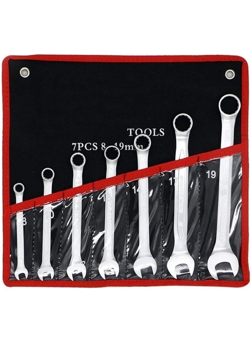 GGOOT Hardware Tool Car Repair Set Wrenches 7/12Pcs Key Ratchet Spanners Woodworking Machinery Wrench Sets Hand Tools Wrenches Keys Set (Color : 7pcs) - Image 1