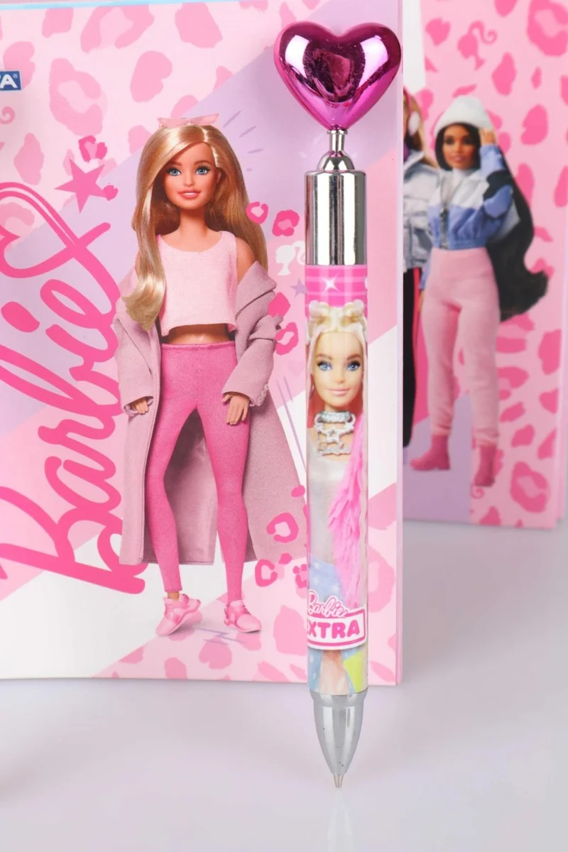Barbie Pink Notebooks With Heart Topped Pens