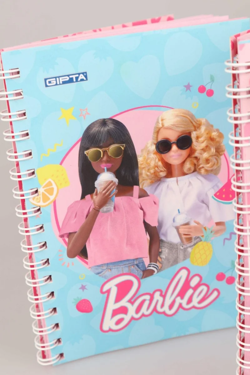 Barbie Pink Notebooks With Heart Topped Pens