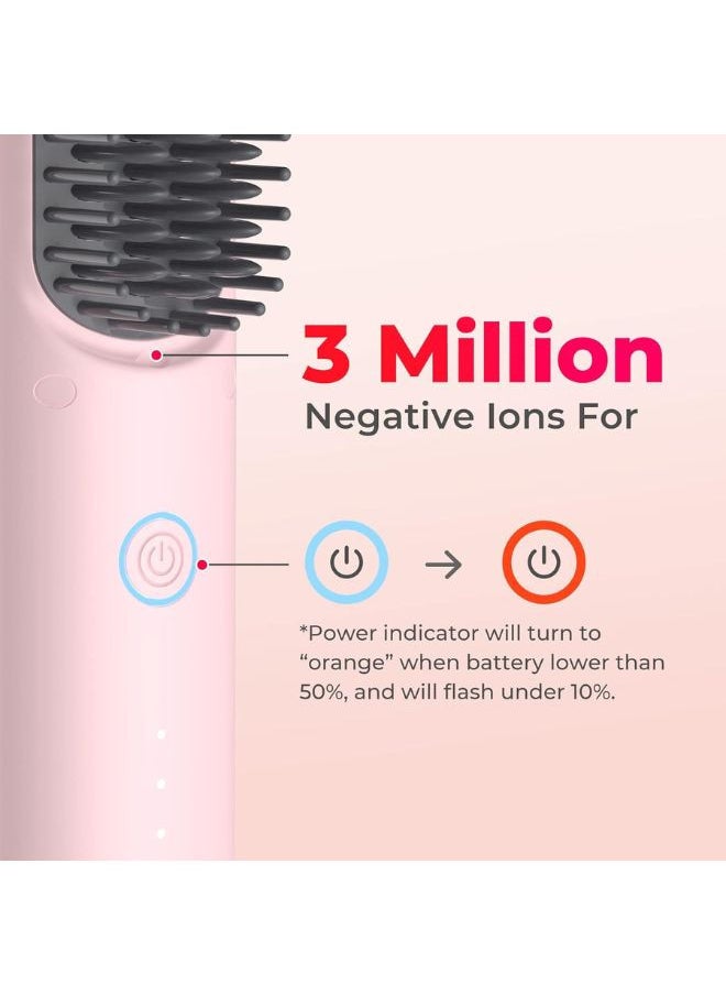 TYMO TYMO Porta PRO Cordless Hair Straightener Brush, Dual Power Mode, Pink  - Image 2