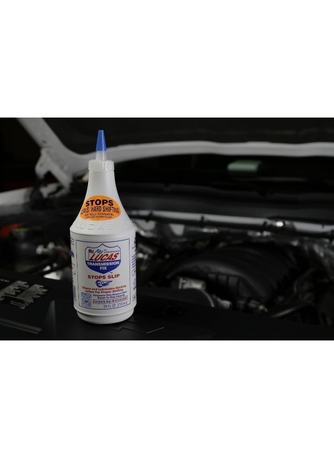 LUCAS OIL لوكاس LUC10009 ترانسميشن فيكس 24 أونصة، بني (قد تختلف العبوة)، أبيض  - Image 3