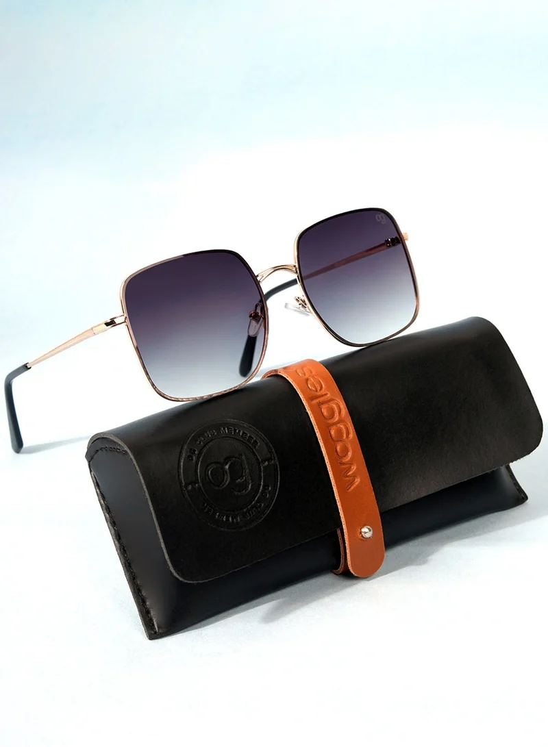 Woggles Latest &amp; Stylish UV Protected Ray Black Square Sunglasses for Men &amp; Women