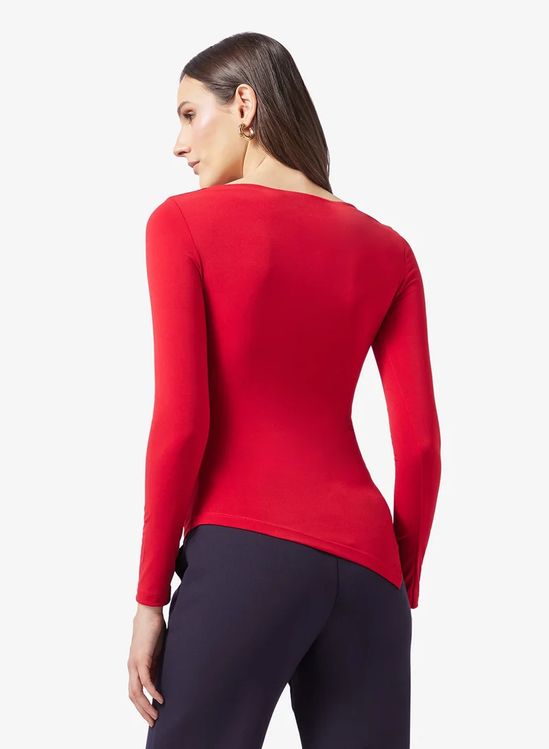 ELLA Top With Asymmetric Hem