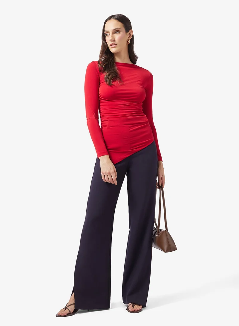 ELLA  Top With Asymmetric Hem for Women | Best Price UAE