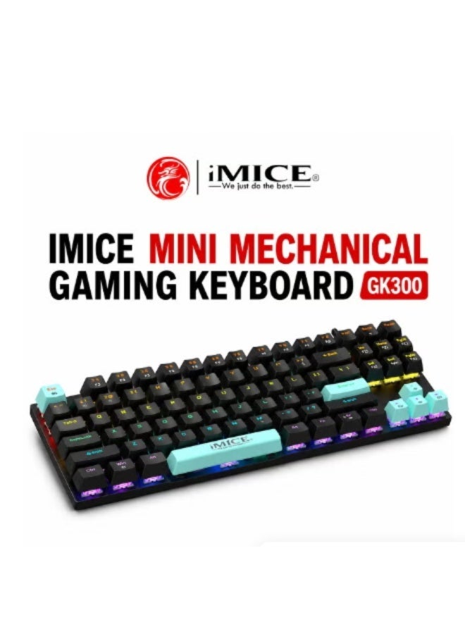 iMice RGB Mechanical Gaming Keyboard – 87-Key Compact Design with 6-Color LED Backlight, 28 Custom Lighting Modes & 12 Multimedia Hotkeys for Ultimate Performance - Image 1