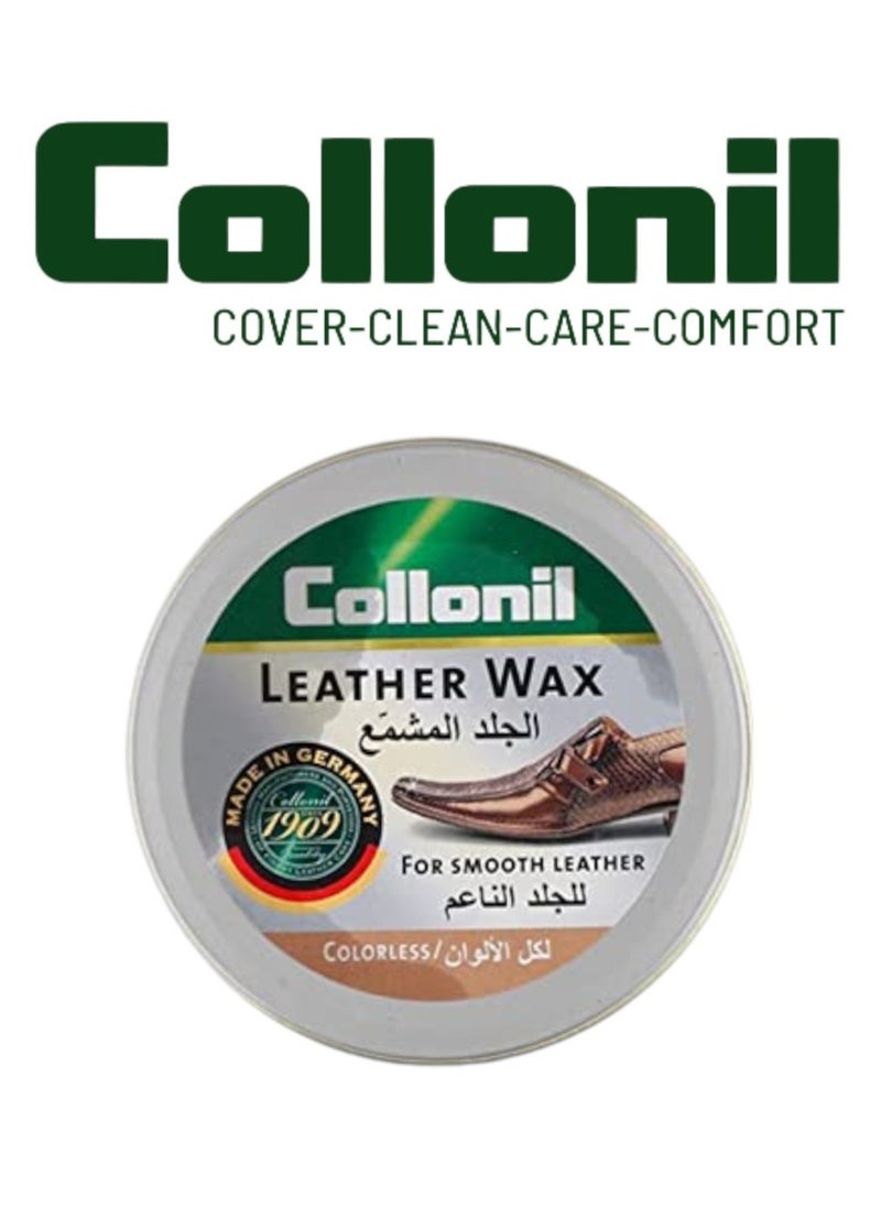 Collonil Collonil Leather Wax Tin Colorless 50ml – Nourishing High-Gloss Shoe Polish for Premium Leather Care 