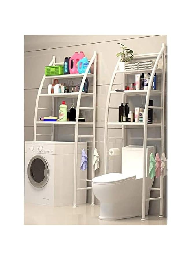 Beauenty Bathroom Space Saver, Toilet/Washing Machine Organizer Stand, 3-Tier Towel Storage Rack Holder Over The Bathroom Shelf Organizer (A-Shape) - Image 2