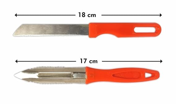 Flashkitch Classic 4 in 1 Kitchen Tool Set Steel Lighter Knife Peeler Grater Multicolour - Image 3