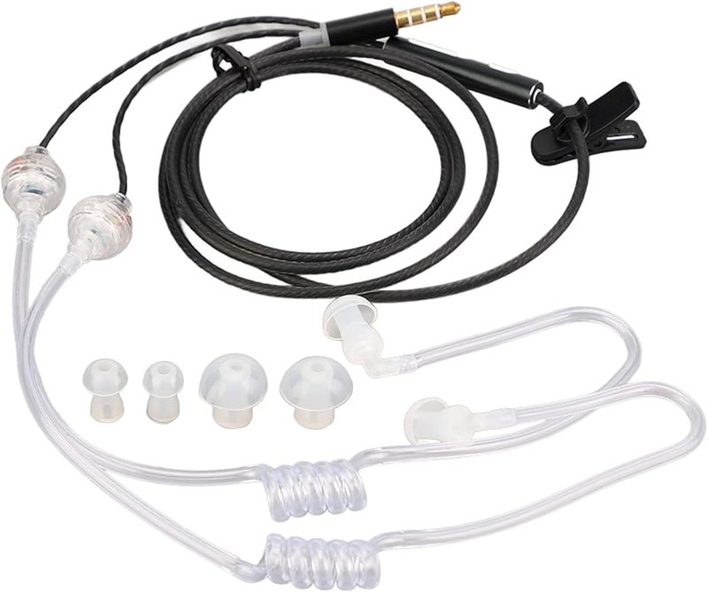 ZJchao Air Tube Earbuds Ergonomic Noise Reduction Portable Headset Black - Image 5