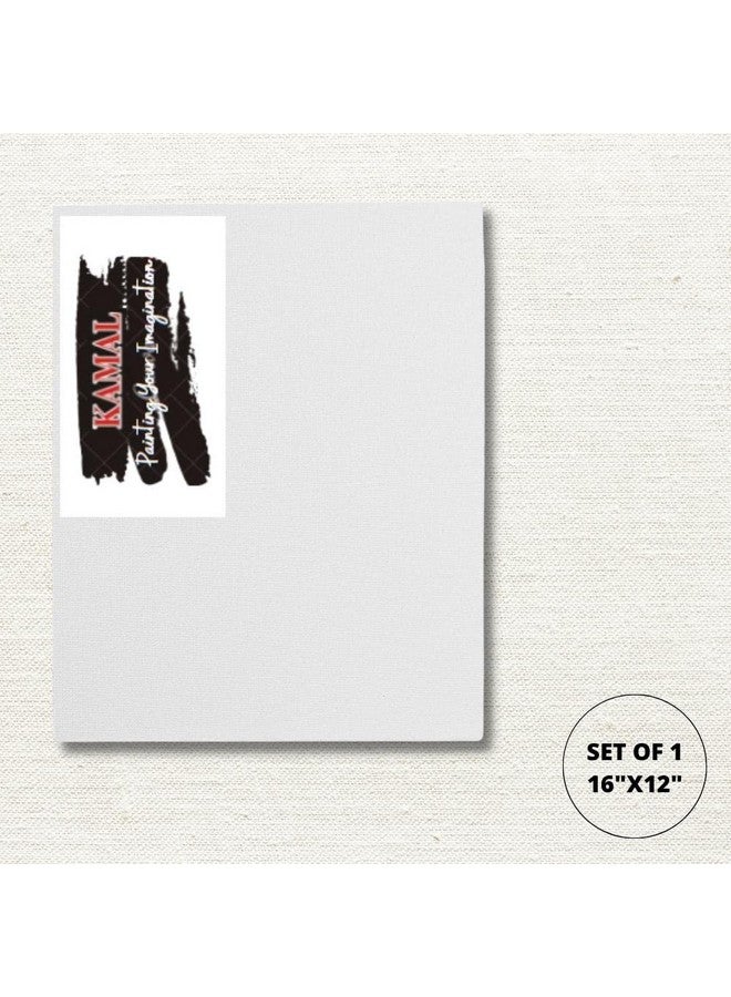 KAMAL Mix Brush Set (Mix Premium) with Cotton Canvas Board Medium Grain 16X12 Inch with Wooden Palette Medium - Image 3
