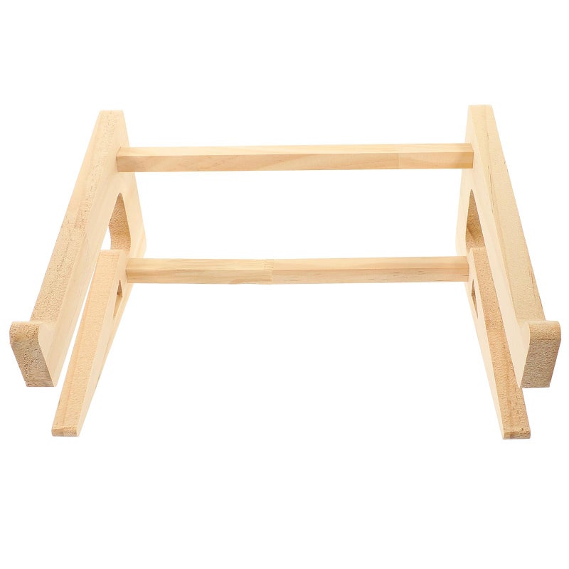 Wooden Laptop Stand with Reinforced Base for Improved Cooling Height Adjustment 10 to 14.7 Inch - Image 2