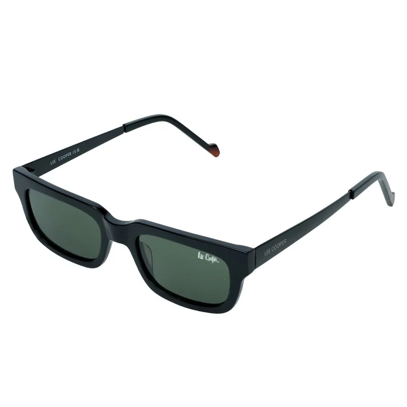 Nylon Sunglasses Black Frame Gradient Green Mirror Lens 50mm  - LCW206C04