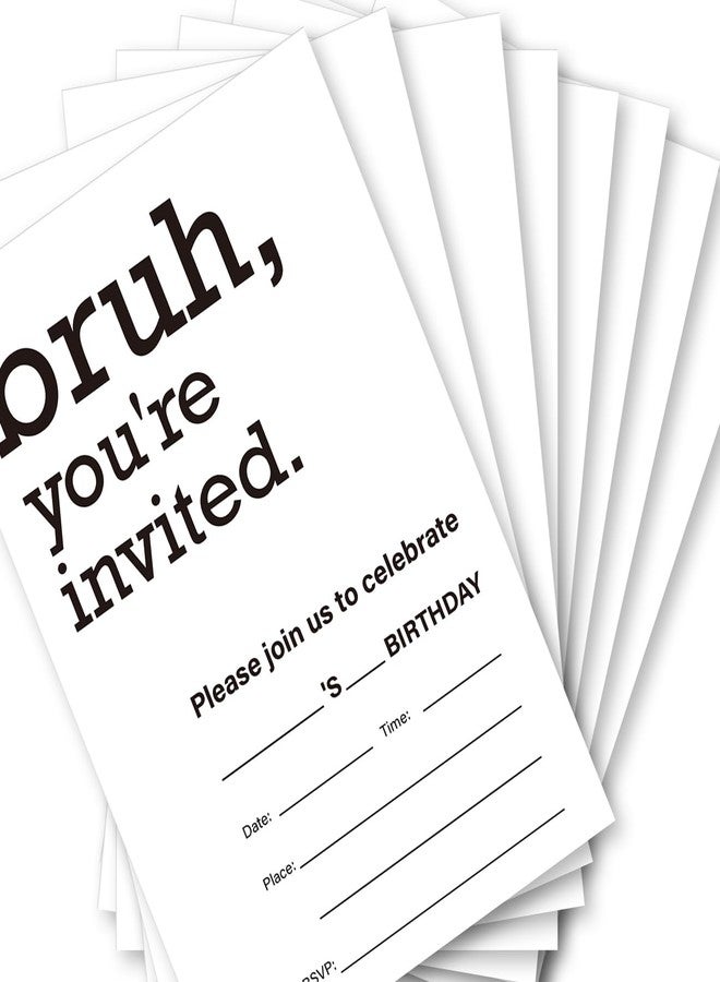 Soiceu Teen Boy Birthday Invitations with Envelopes Set of 20 You're Invited Birthday Party Invites Fill in Blank - Image 4