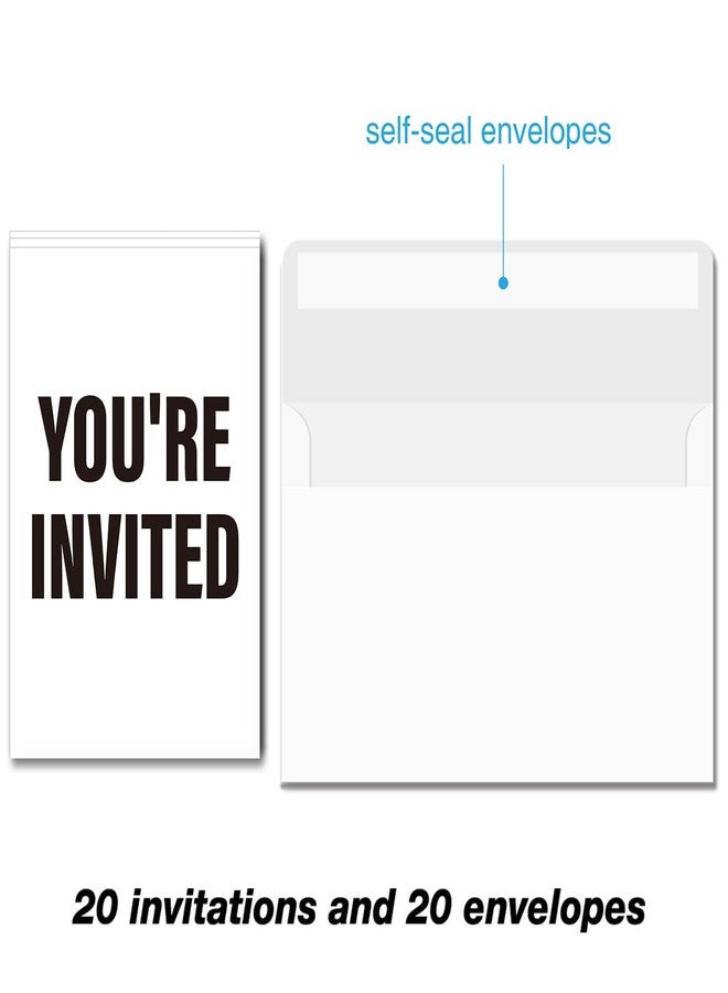 Soiceu Teen Boy Birthday Invitations with Envelopes Set of 20 You're Invited Birthday Party Invites Fill in Blank - Image 5