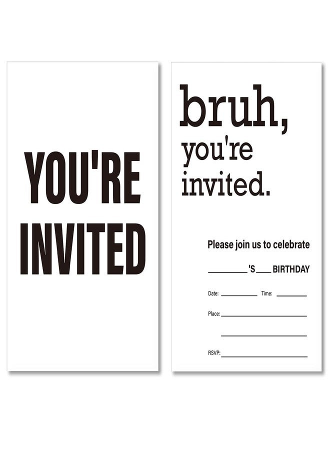 Soiceu Teen Boy Birthday Invitations with Envelopes Set of 20 You're Invited Birthday Party Invites Fill in Blank - Image 2