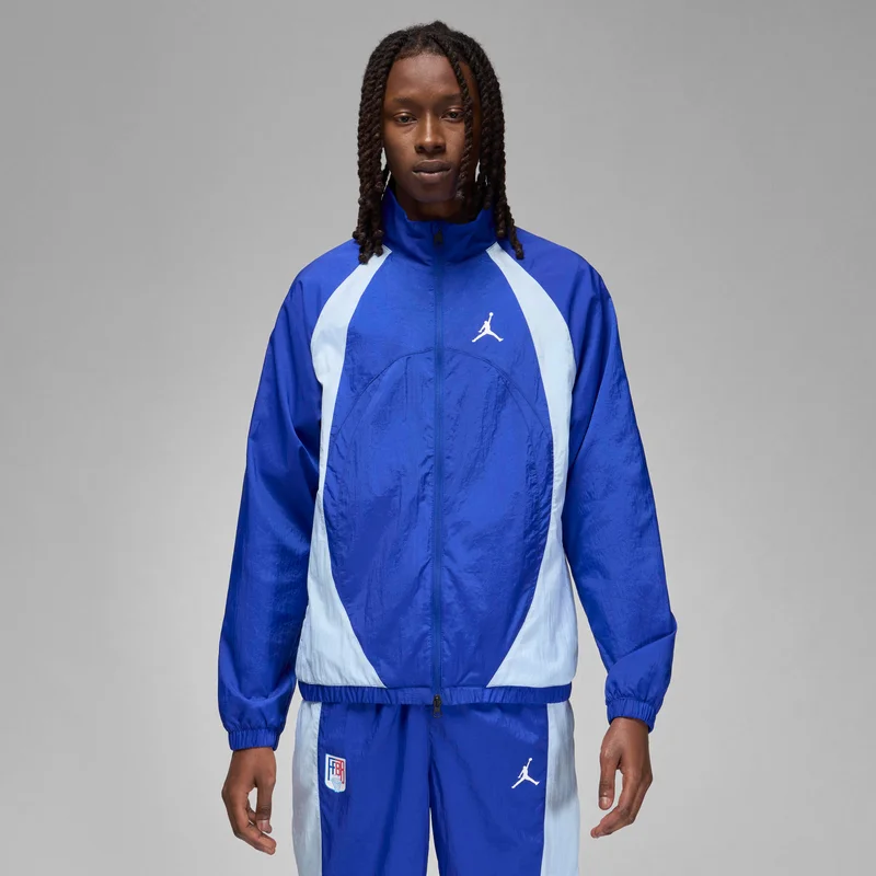 Jordan Blue Men's JAM x Fédération Française de Basketball Sport Warm-Up Jacket for Men | Best Price UAE
