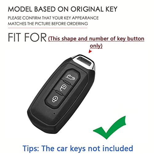 SANRILY Golden-Edge Soft Key Fob Cover for Ford Territory 2023 2022 2021 Titanium EV Key Keyless 3 Button Key Case Shell with TPU Keychain Red - Image 2