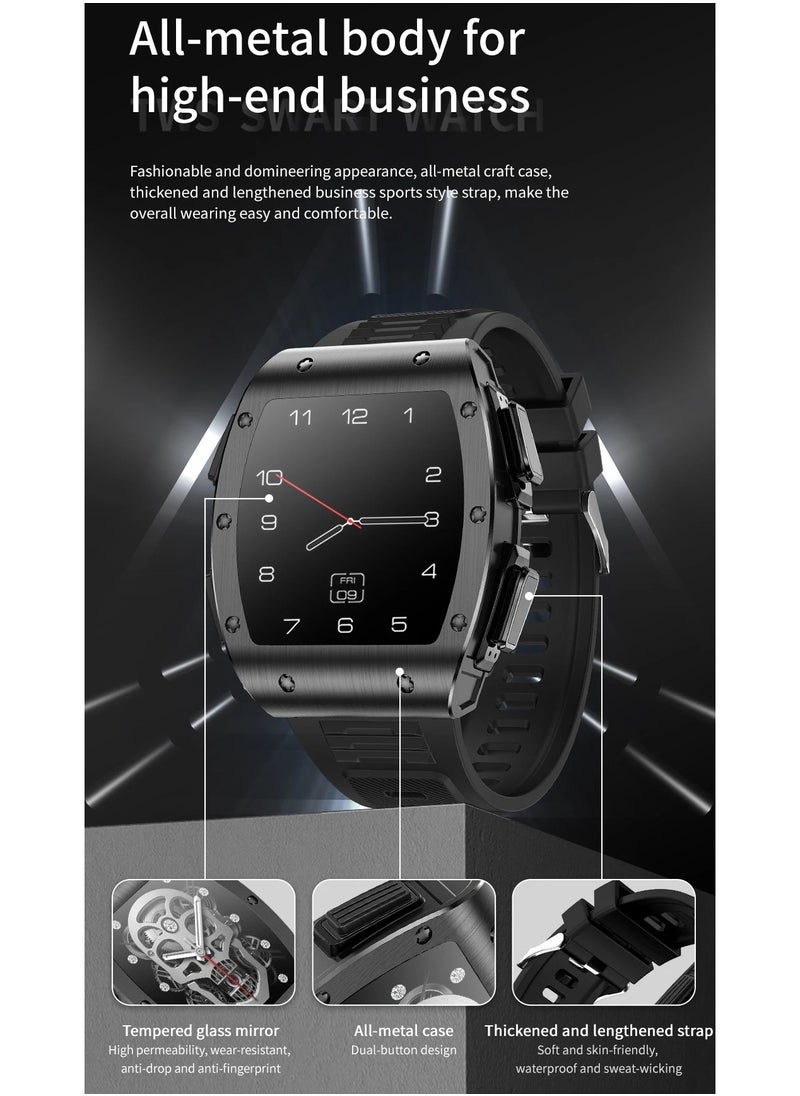 AROAQ - JM09 TWS Smart Watch Wireless Earphones 2 in 1 Bluetooth Call Earphones Music Playing Sports Fitness - Image 1