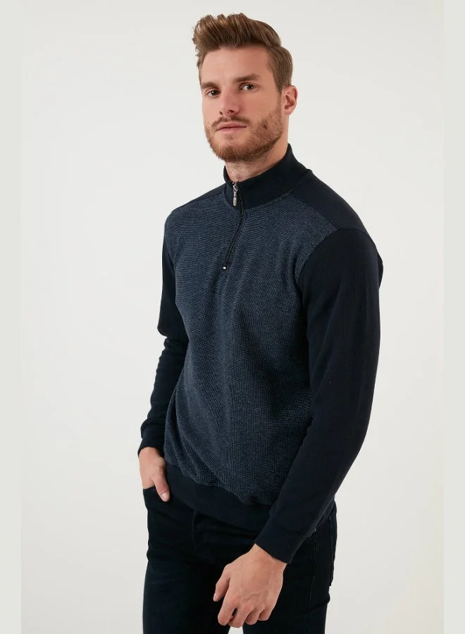 بوراتي Buratti Cotton Half Zipper Turtleneck Sweater Men's SWEATER 456209
