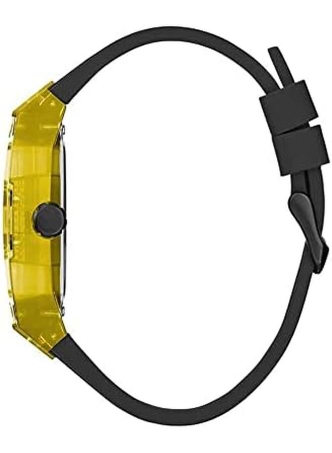 جس ساعة متعددة الوظائف بقرص أصفر مكشوف - Image 3