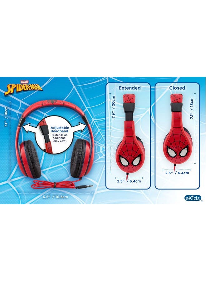 EKids KD-SM-140 Kiddesigns Over-Ear Headphone, Spider Man - Image 2