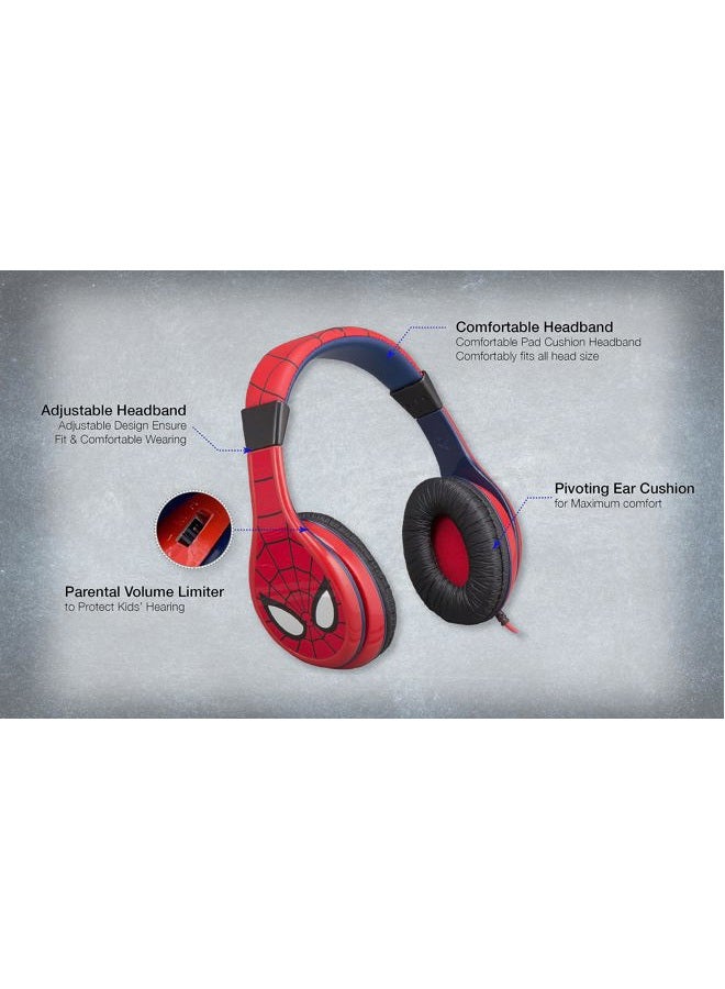 EKids KD-SM-140 Kiddesigns Over-Ear Headphone, Spider Man - Image 3