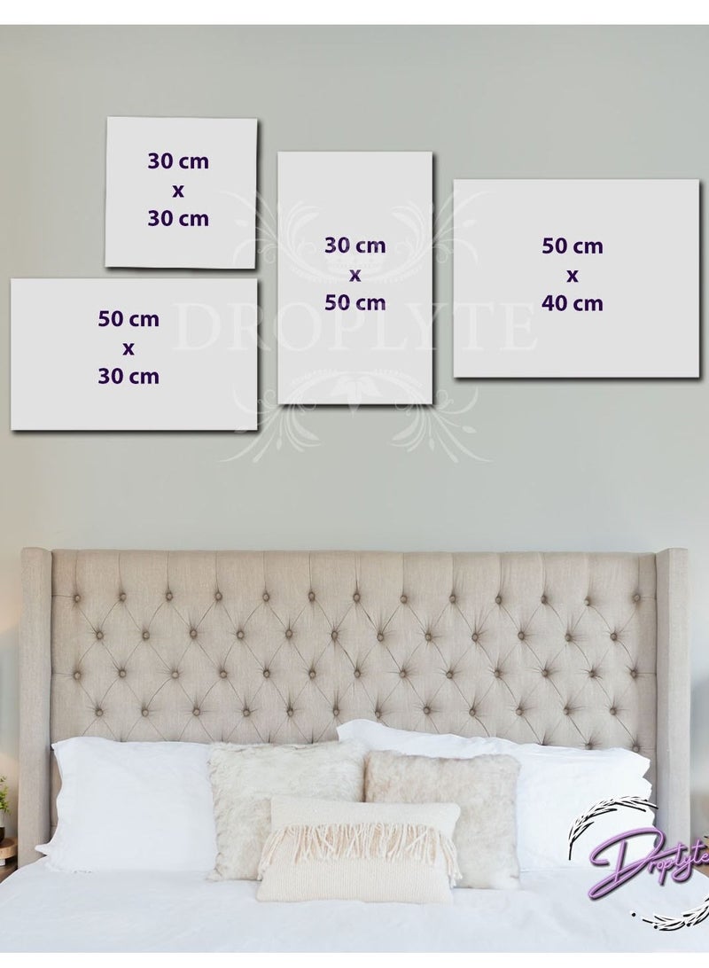 Droplyte 4 Pieces Islamic Wall Art Arabic Decoration Art, Wall Decor With MDF  - Image 3