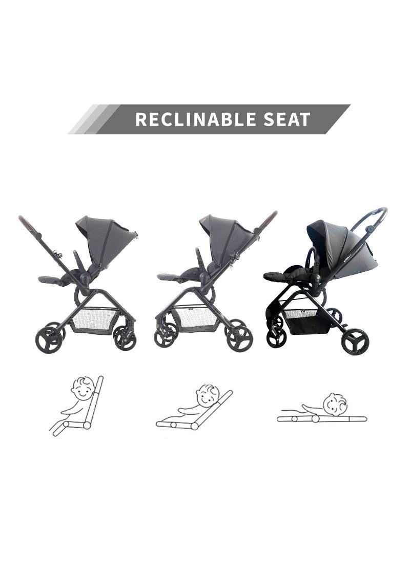 TEKNUM - Stroll - 1 Travel System With Reversible Stroller And Compacto Baby Car Seat - Grey - Image 1