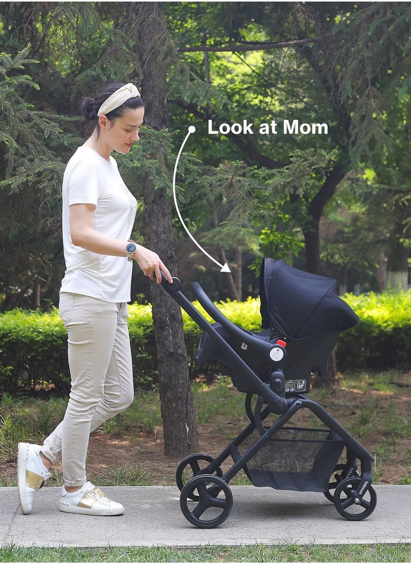 TEKNUM - Stroll - 1 Travel System With Reversible Stroller And Compacto Baby Car Seat - Grey - Image 1