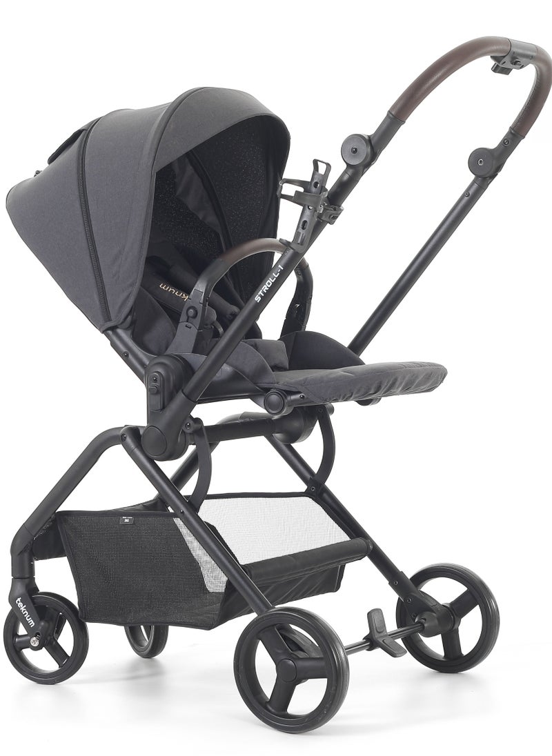 TEKNUM - Stroll - 1 Travel System With Reversible Stroller And Compacto Baby Car Seat - Grey - Image 1