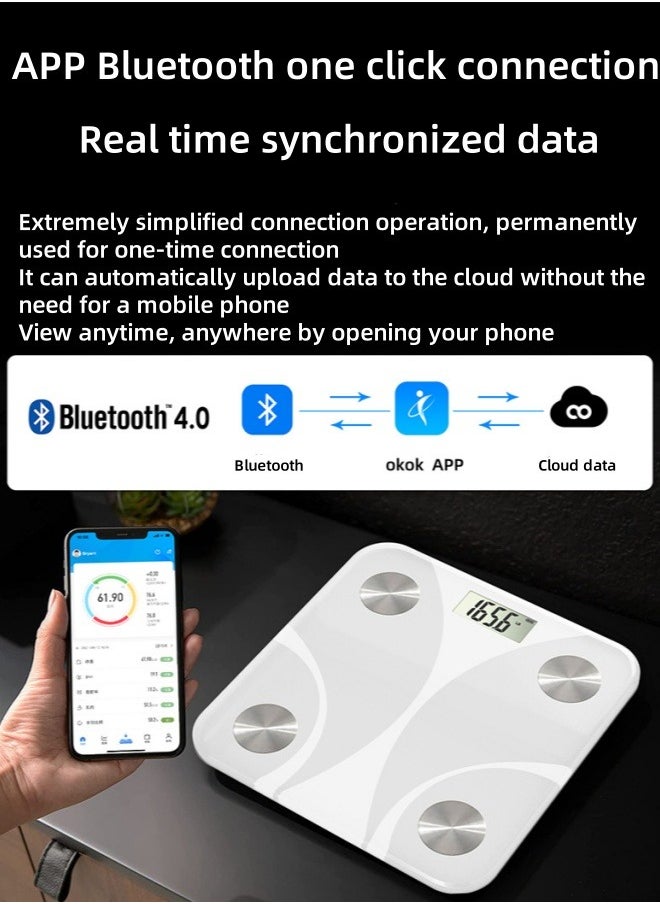 FPC - Weight Scale Professional Fat Health Intelligent Bluetooth Measurement Height and Weight Multi functional Human Electronic Scale Charging Model - Image 1