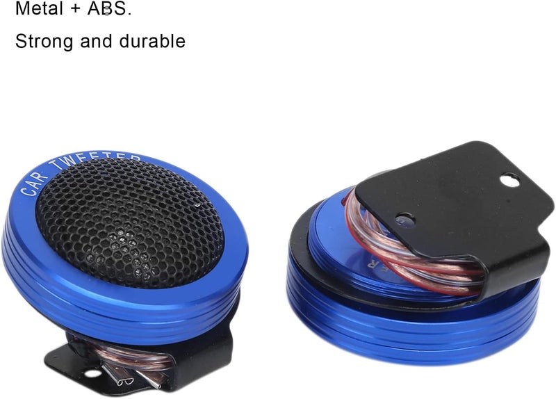 klarako Car Tweeter, ABS+metal Car Mini Tweeter Speaker Dome 150W 4Ω 98dB High Resolution Sound Universal for Audio System (1 Pair)(blue) - Image 5