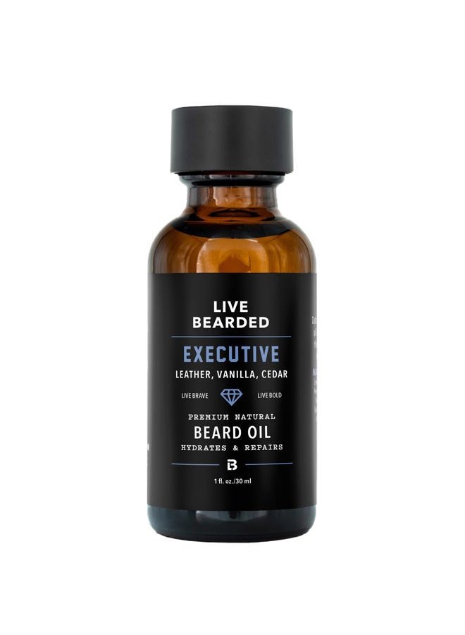 Source Naturals زيت اللحية، 1 أونصة سائلة - جوجوبا طبيعي ممتاز - مصنوع في الولايات المتحدة - العناية بالشعر والبشرة للرجال ذوي البقع الجافة والمتقشرة | رائحة تنفيذية - أرز، فانيليا - Image 1