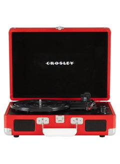 Crosley Crosley CR8005DP-RE1 Cruiser Plus Vintage 3-Speed Bluetooth in/Out Suitcase Turntable, Red  - Image 2