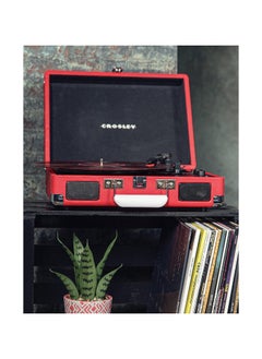 Crosley Crosley CR8005DP-RE1 Cruiser Plus Vintage 3-Speed Bluetooth in/Out Suitcase Turntable, Red  - Image 4