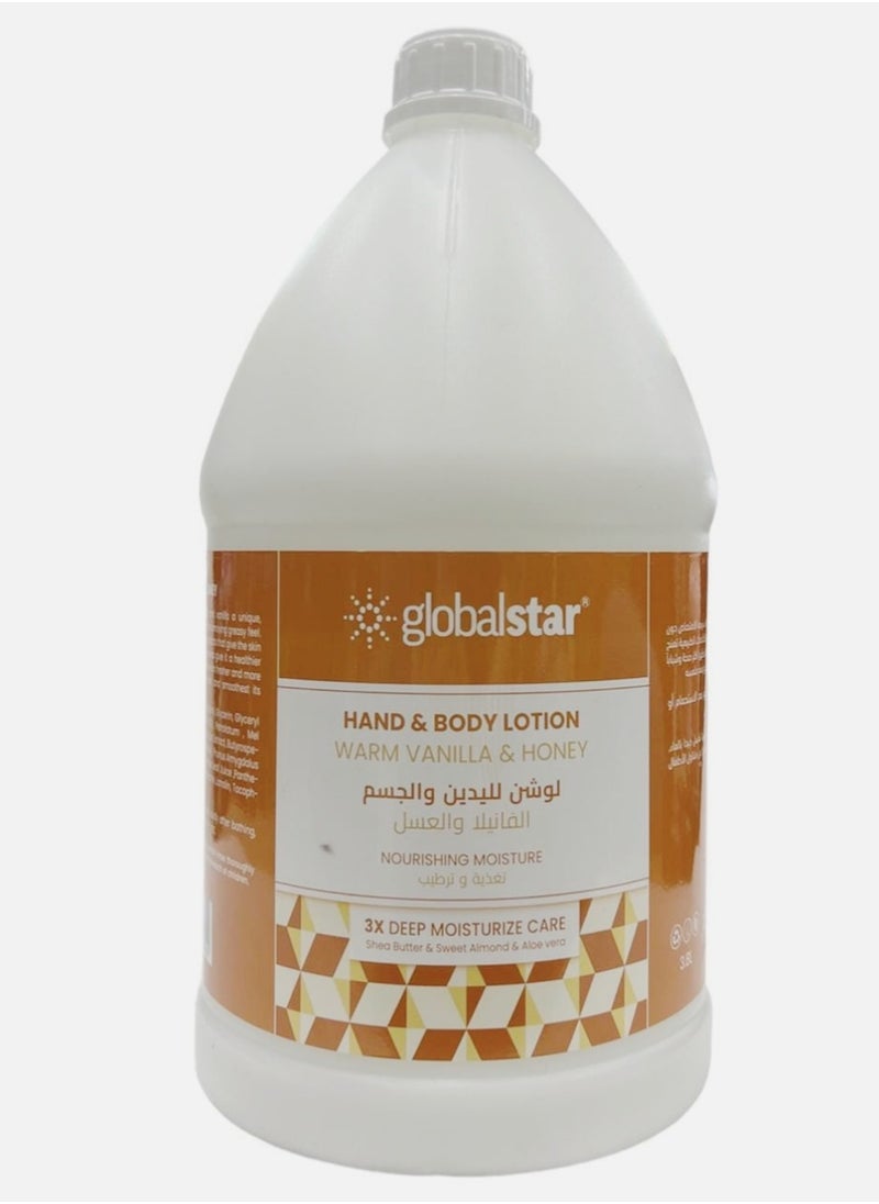 globalstar Globalstar Hand & Body Lotion Warm Vanilla & Honey 3.8L  - Image 1