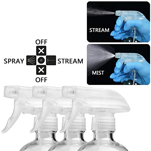 Cosywell Glass Spray Bottles Empty 16oz Boston Round Bottle Refillable Container for Essential Oils with Funnel Lables Cleaning Products Aromatherapy Lotions Liquid Soaps (WhiteWhite) - Image 4