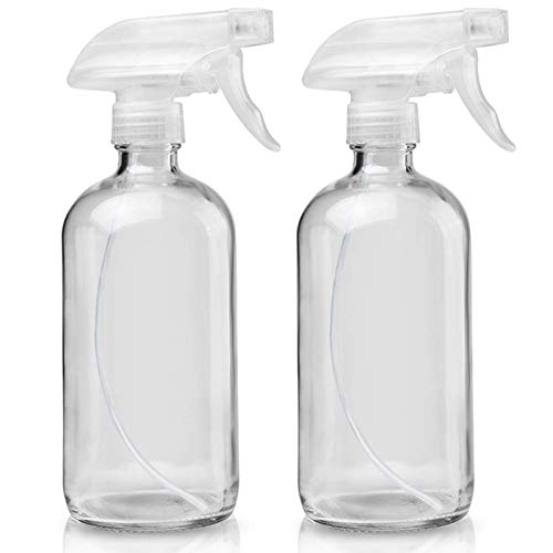 Cosywell Glass Spray Bottles Empty 16oz Boston Round Bottle Refillable Container for Essential Oils with Funnel Lables Cleaning Products Aromatherapy Lotions Liquid Soaps (WhiteWhite) - Image 1