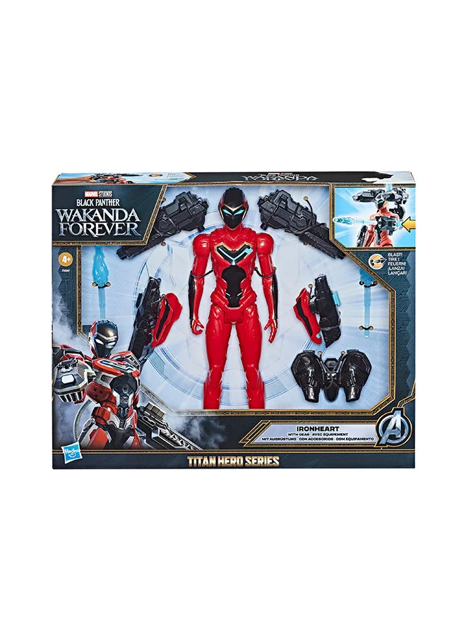 Hasbro Marvel Studios' Black Panther Wakanda Forever Ironheart With Gear 12-Inch Action Figure Titan Hero Series Superhero Toys For Kids Ages 4 And Up