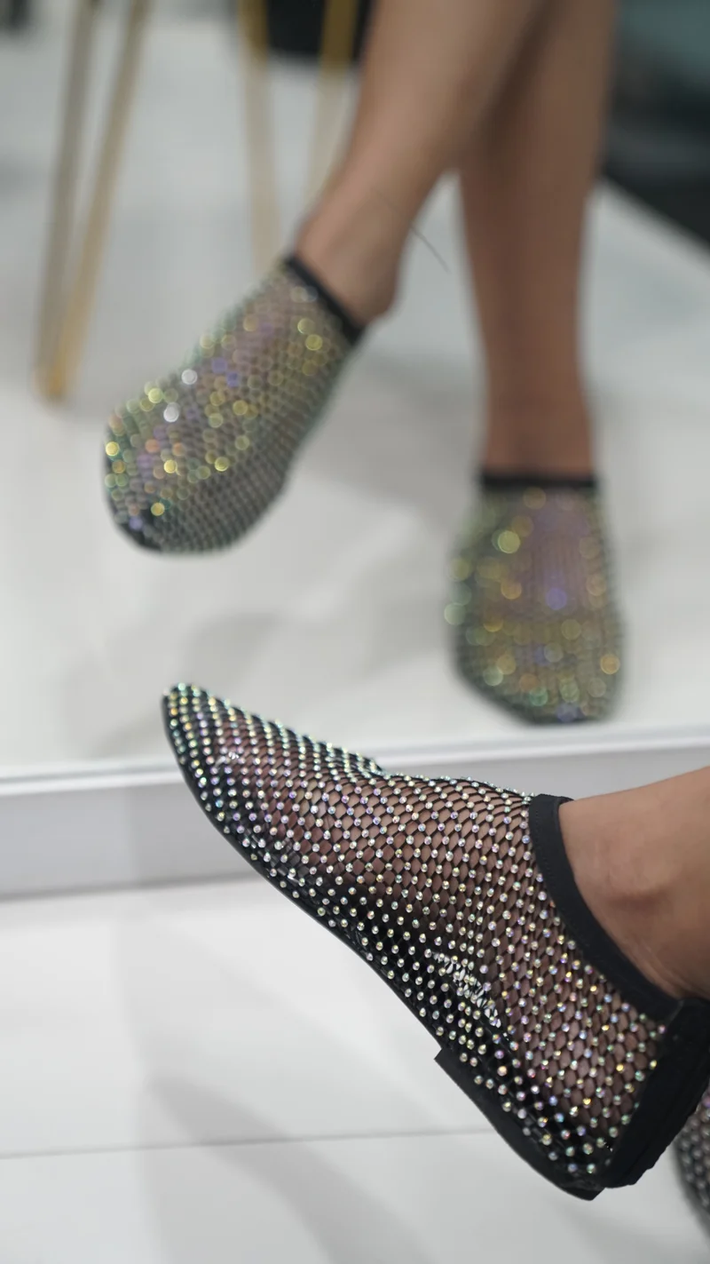 ZORIWORLD  GLITZ Black Sequin Flats for Women for Women | Best Price UAE