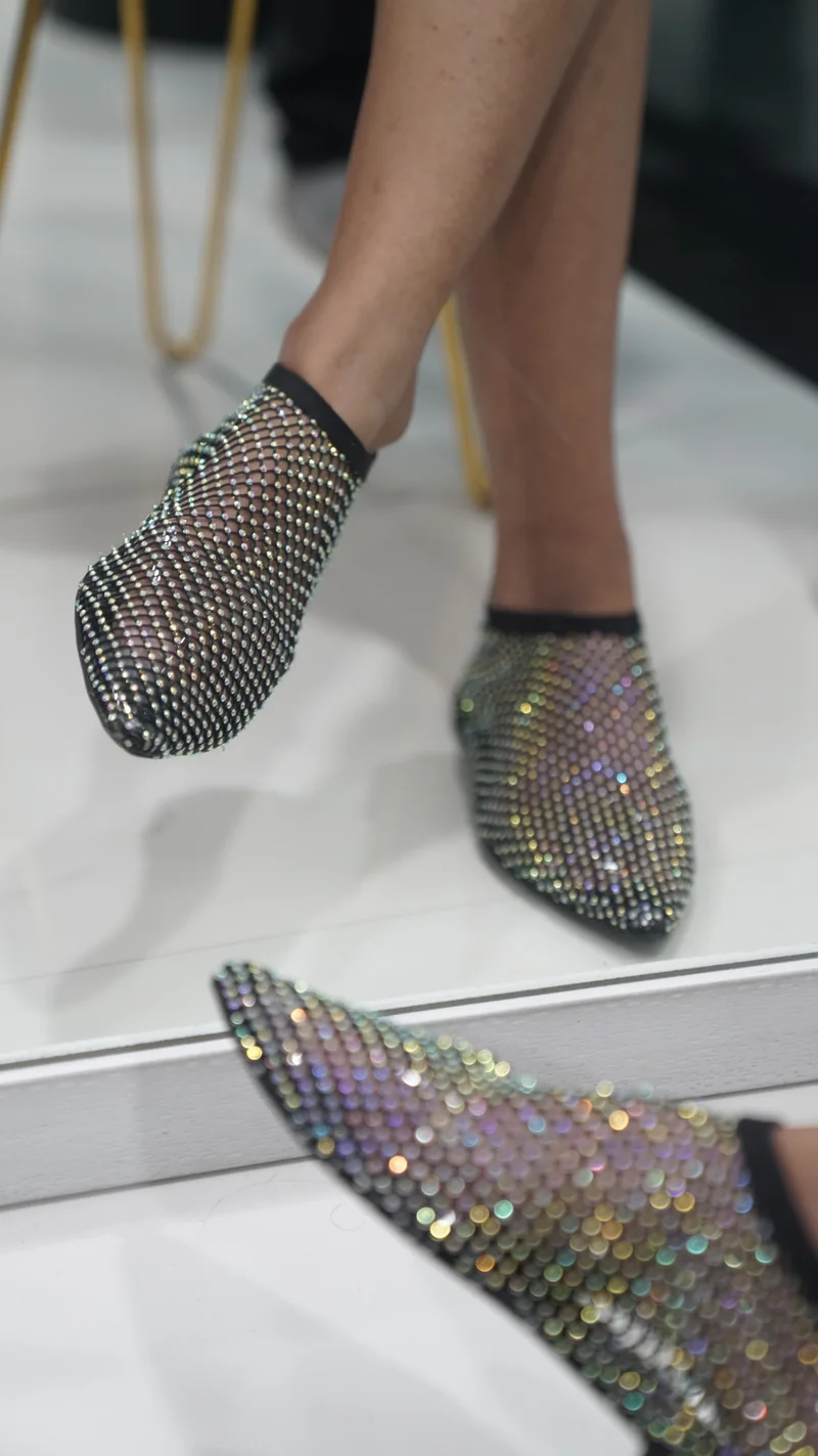 ZORIWORLD  GLITZ Black Sequin Flats for Women for Women | Best Price UAE