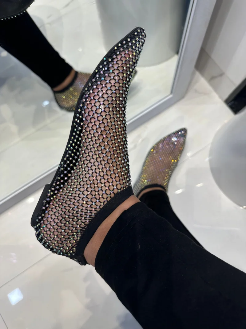 ZORIWORLD  GLITZ Black Sequin Flats for Women for Women | Best Price UAE