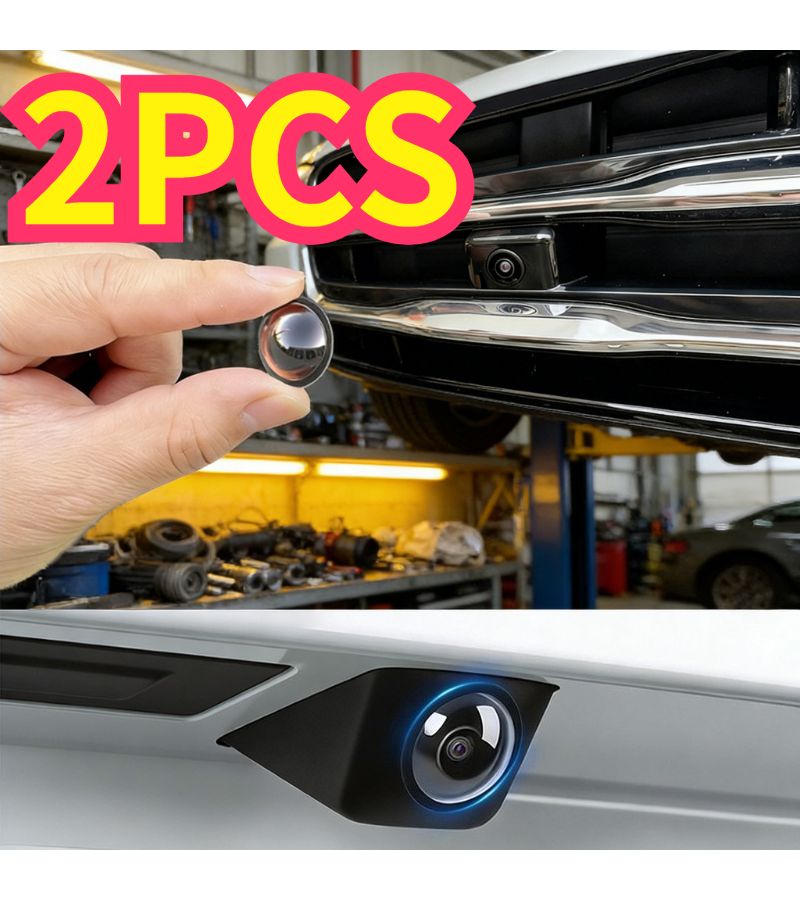 2pcs Transparent Car Panoramic Camera Cover Rearview Lens Protector Dustproof Scratchproof Universal Fit - Image 1