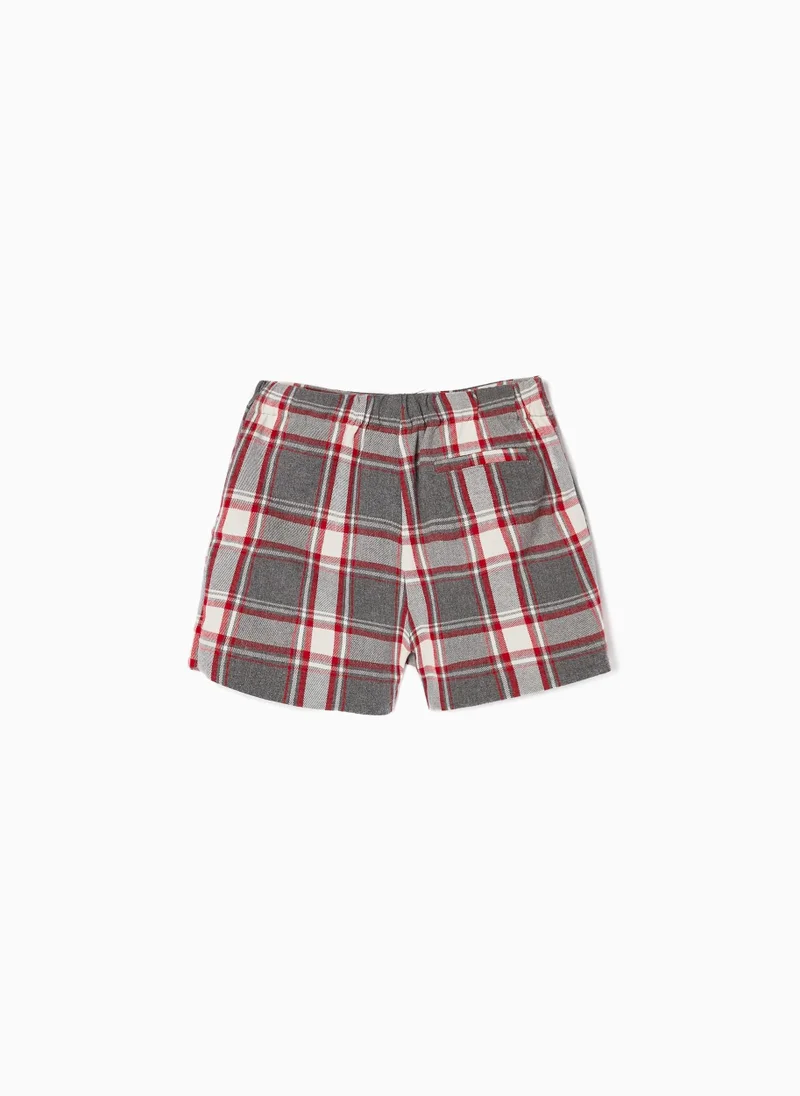 Zippy Cotton Skort for Girls 'B&S', Grey/Red