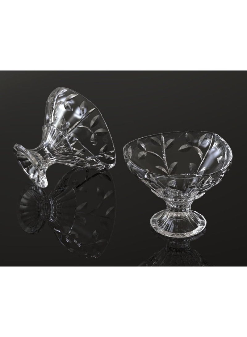 CITY GLASS A set of cups for jelly and ice cream, large size, 3 pieces, TGKH014 - Image 2