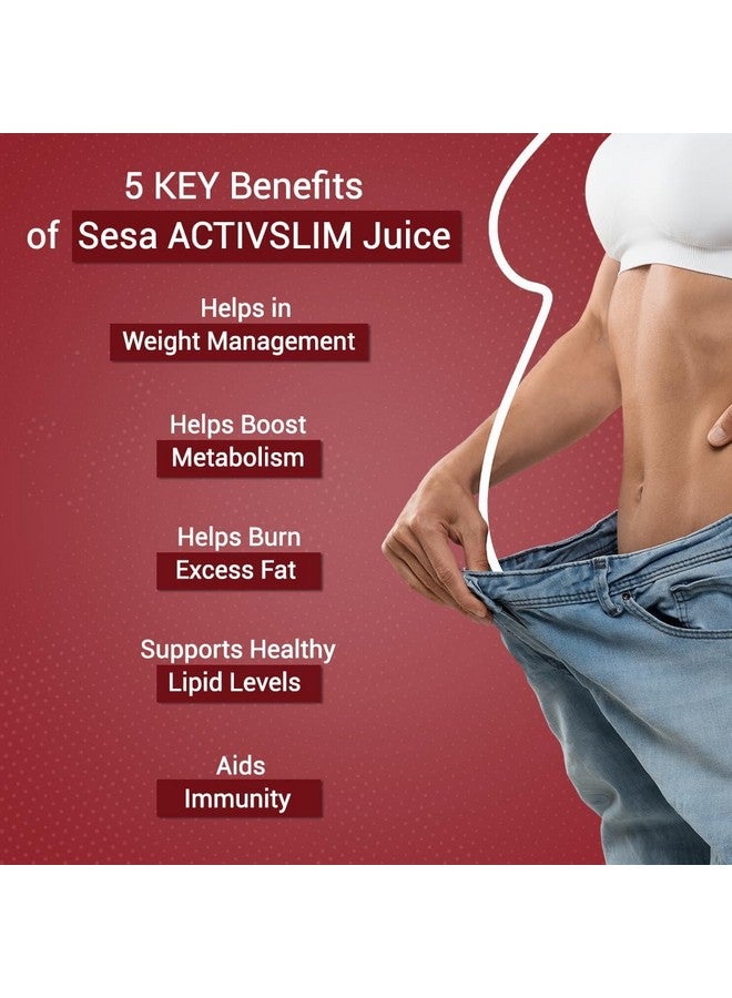 Sesa SESA Ayurvedic Activslim Juice Helps in Weight Management Made with Apple Cider Vinegar Healthy Diet Drink Active Slim, No added Sugar, Colour or Flavour (2 Lt) - Image 2