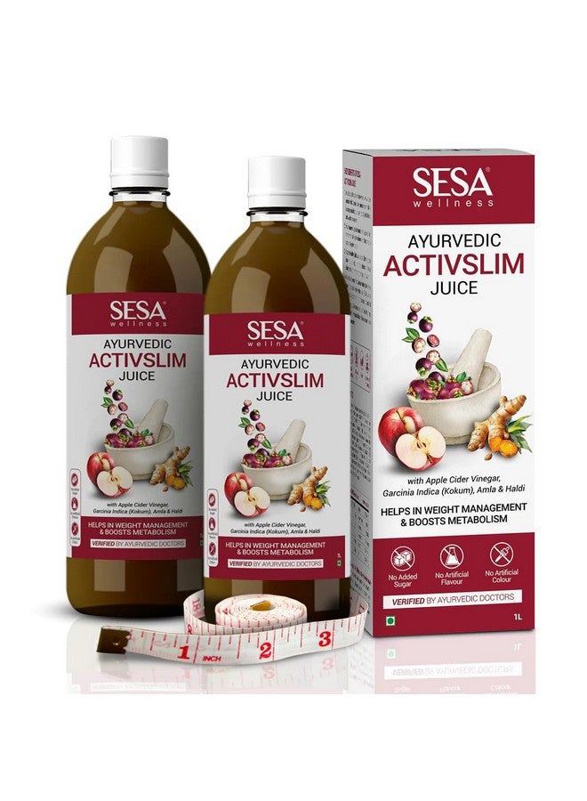 Sesa SESA Ayurvedic Activslim Juice Helps in Weight Management Made with Apple Cider Vinegar Healthy Diet Drink Active Slim, No added Sugar, Colour or Flavour (2 Lt) - Image 1