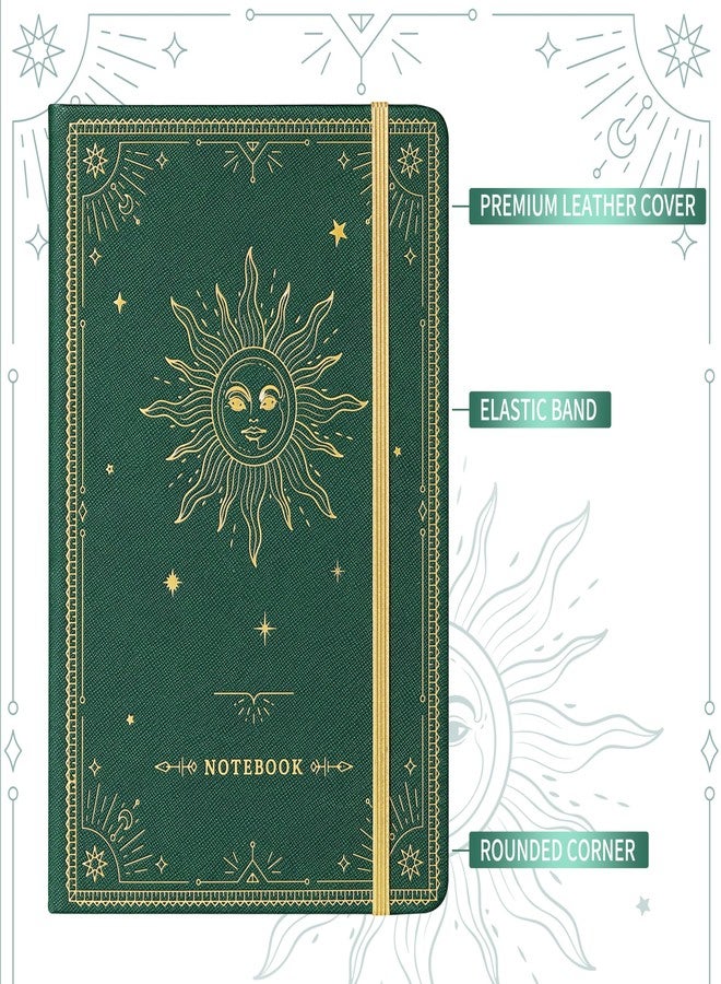 آرت فان دفتر ملاحظات/مفكرة مسطرة من Artfan - دفتر كتابة كلاسيكي فاخر من الجلد الصناعي، ورق سميك، جيب وفواصل صفحات، هدية مثالية، مقاس كبير، 144 صفحة، غلاف مقوى، مسطر (5.8 × 8.4) - أخضر داكن - Image 2